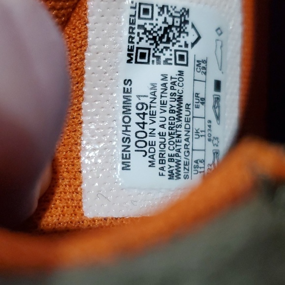 Merrell green suede slide on all terrain hiking outdoor shoes - Picture 7 of 7